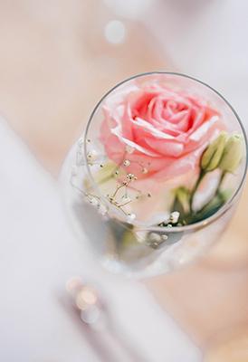 Hochzeitsdeko mit Echten Blüten